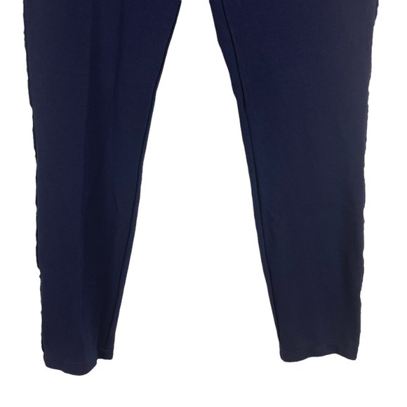 KUT FROM THE KLOTH NAVY BLUE SAWYER SIDE STRIPE CROPPED TROUSERS PANTS SIZE O - Picture 5 of 12